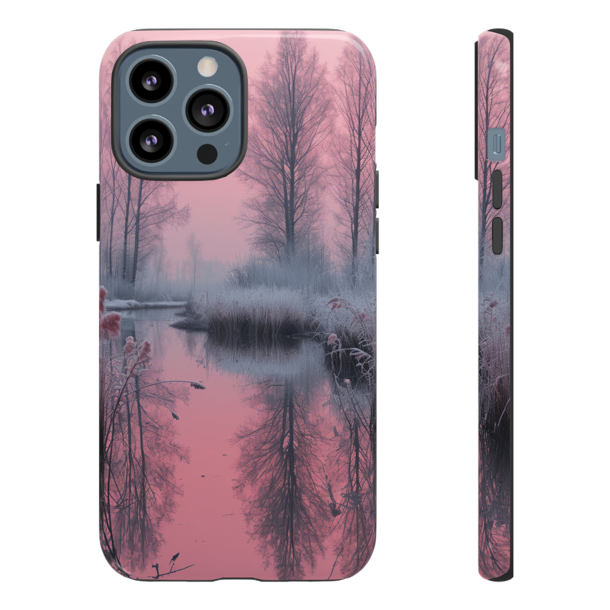 Pink Winter Lake Whisper - Protective Phone Case