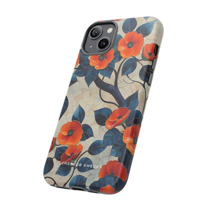 Orange Blossoms Mosaic Harmony iPhone 14 - Tough Phone Case