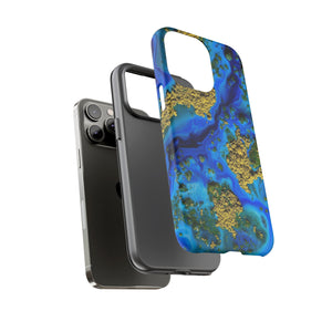 Blue Clear Ocean Ink Art iPhone Case (Protective) Phone Case