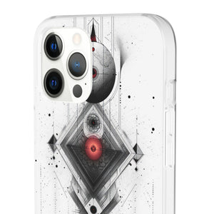 Red Geometry Harmony | Flexible Phone Case for iPhone