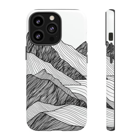 Abstract Mountain Line Art - Protective Phone Case