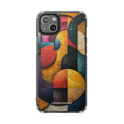 Vibrant Geometric Art - Clear Impact iPhone 14 Phone Case