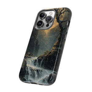 Moonlit Waterfall Silence - Protective Phone Case