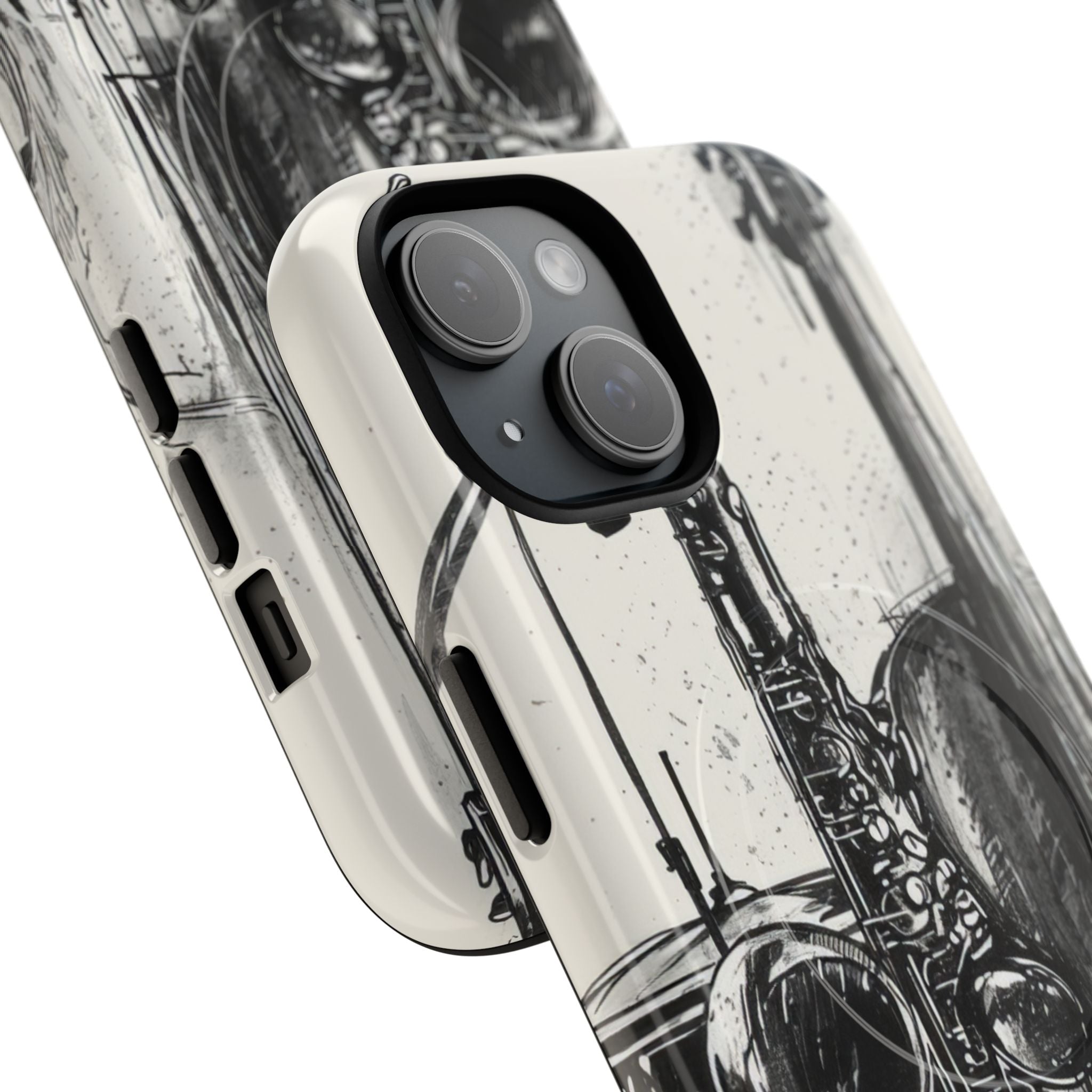 Jazz Instrument Line Symphony iPhone 15 | Tough+ Phone Case