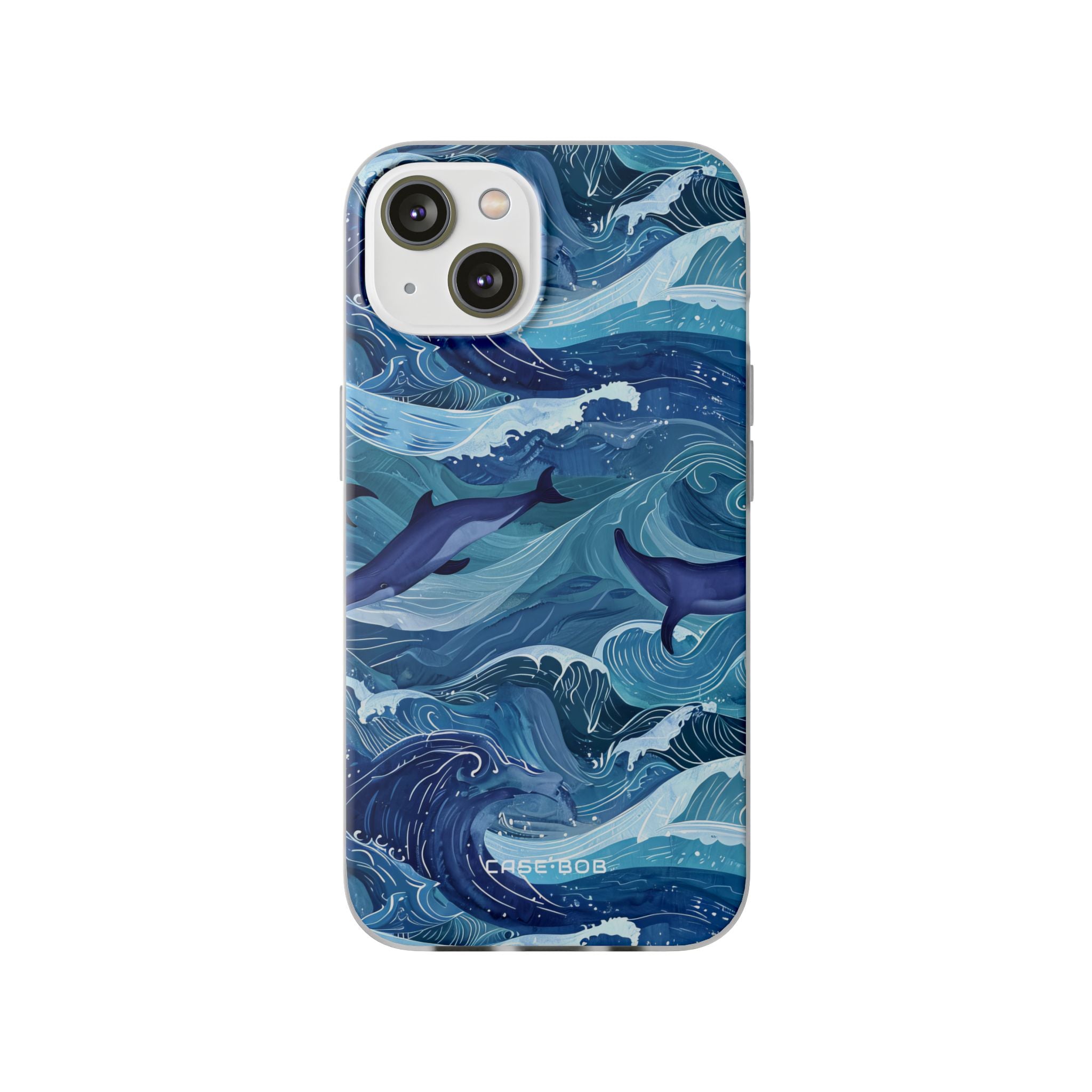 Dolphin Waves iPhone 14 Case - Soft