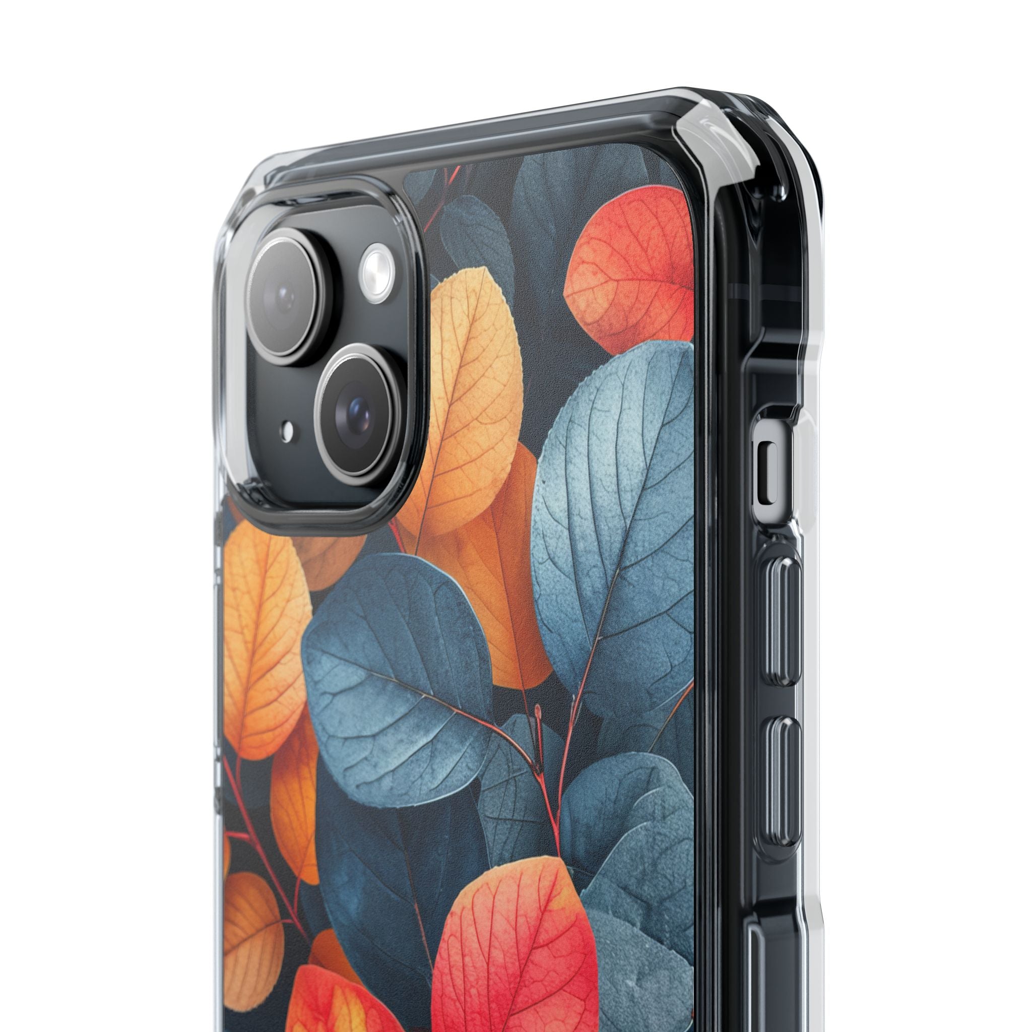 Vibrant Nature Leaves - Clear Impact iPhone 15 Phone Case