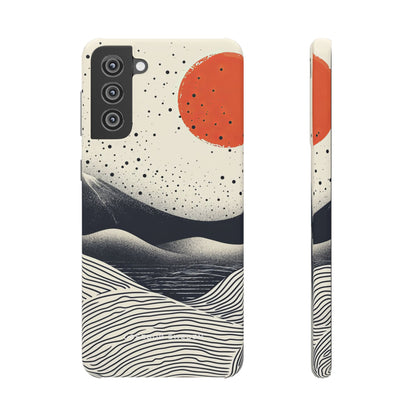 Red Sun Over Flowing Horizons Samsung S21 - Slim Phone Case