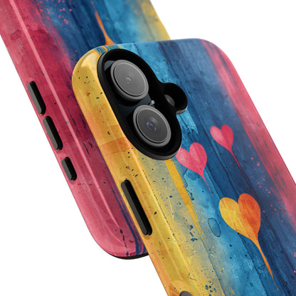 Hearts Watercolor Art - Tough iPhone 16 Phone Case