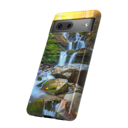 Autumn Mountain Waterfall - Protective Phone Case