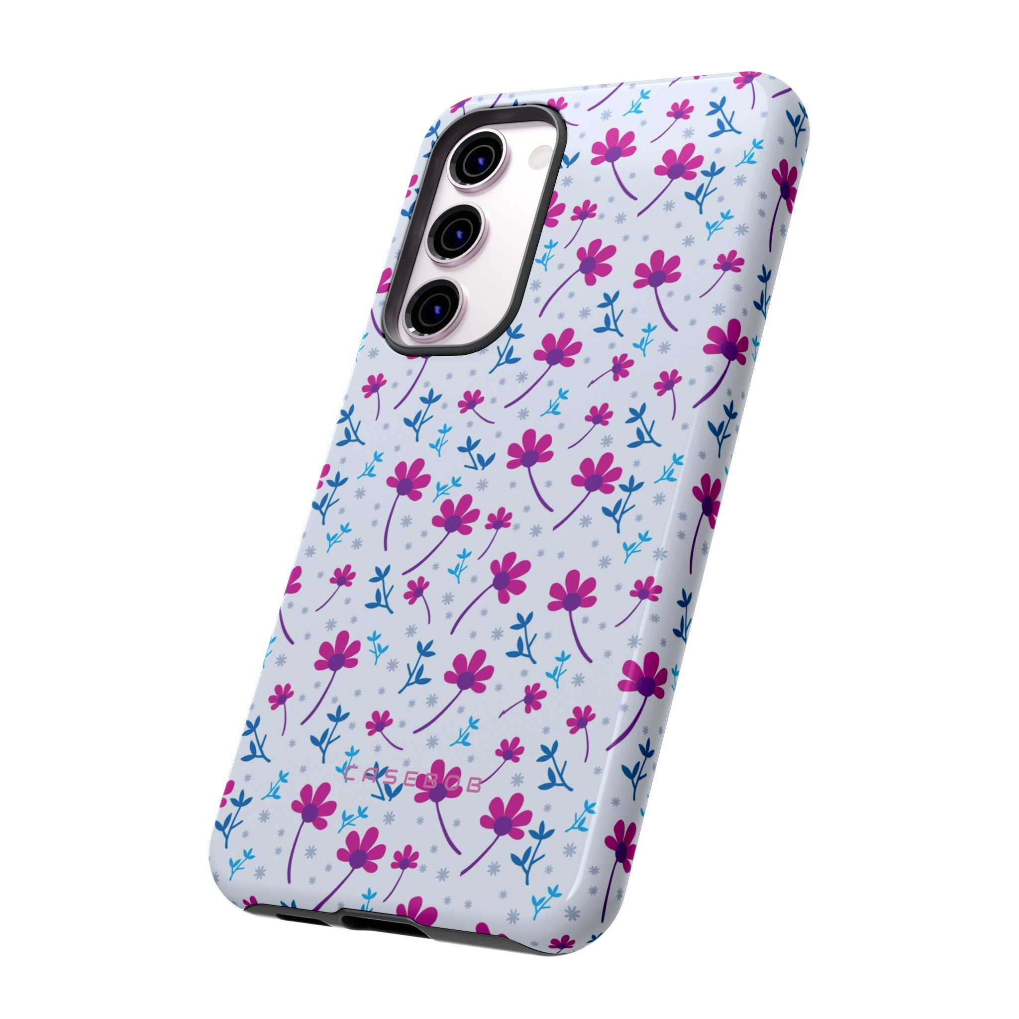 Purple Flower Pattern - Protective Phone Case