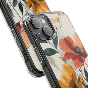 Serene Floral Harmony - Phone Case for iPhone (Clear Impact - Magnetic)