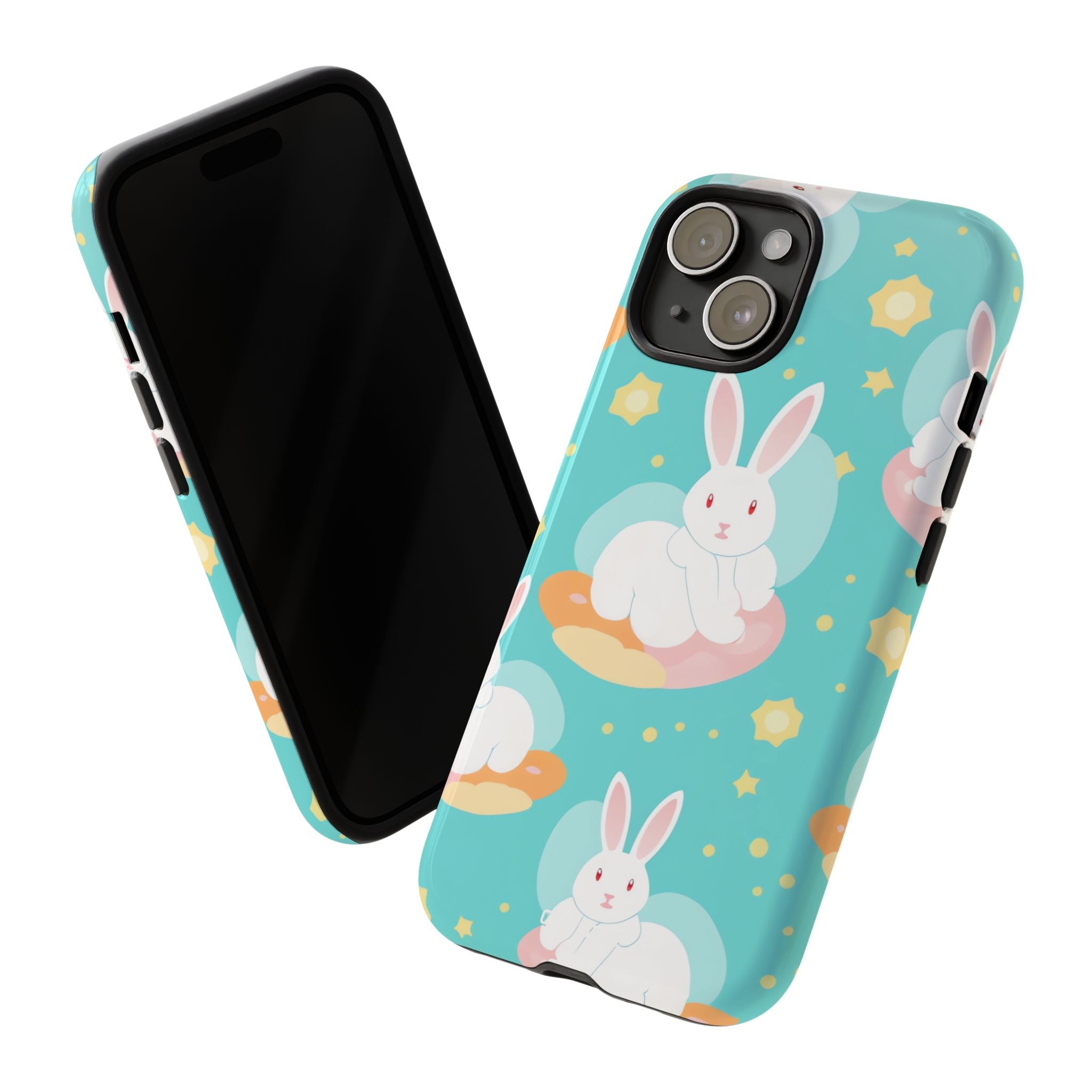 Bunnies Float Dreamily - iPhone Case