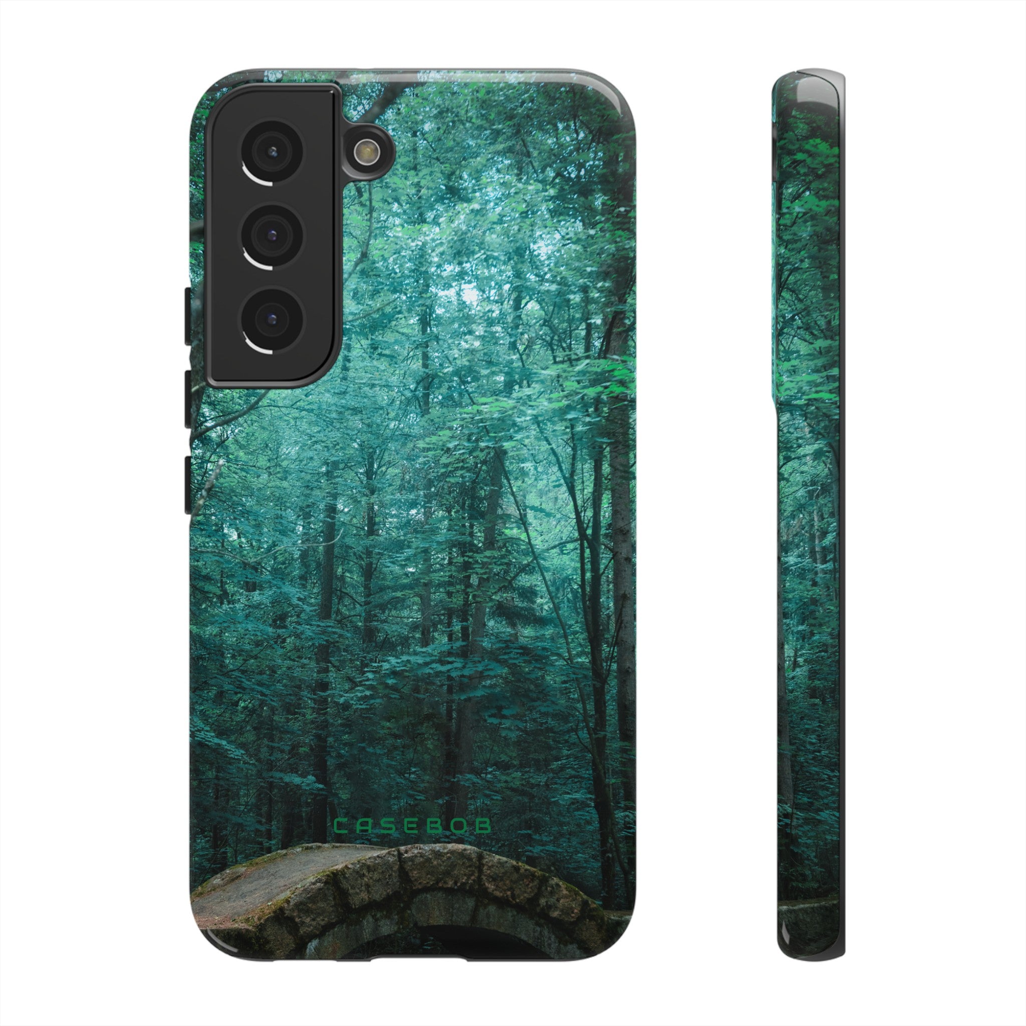 Mystical Forest with Stone Bridge - Protective Phone Case