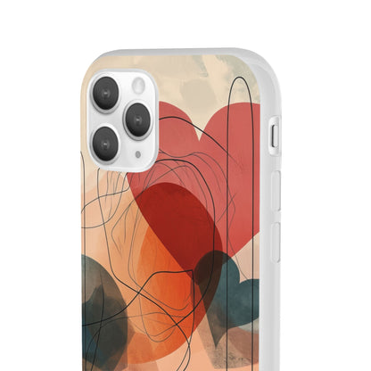 Abstract Heart Harmony - Flexi iPhone 16 Phone Case