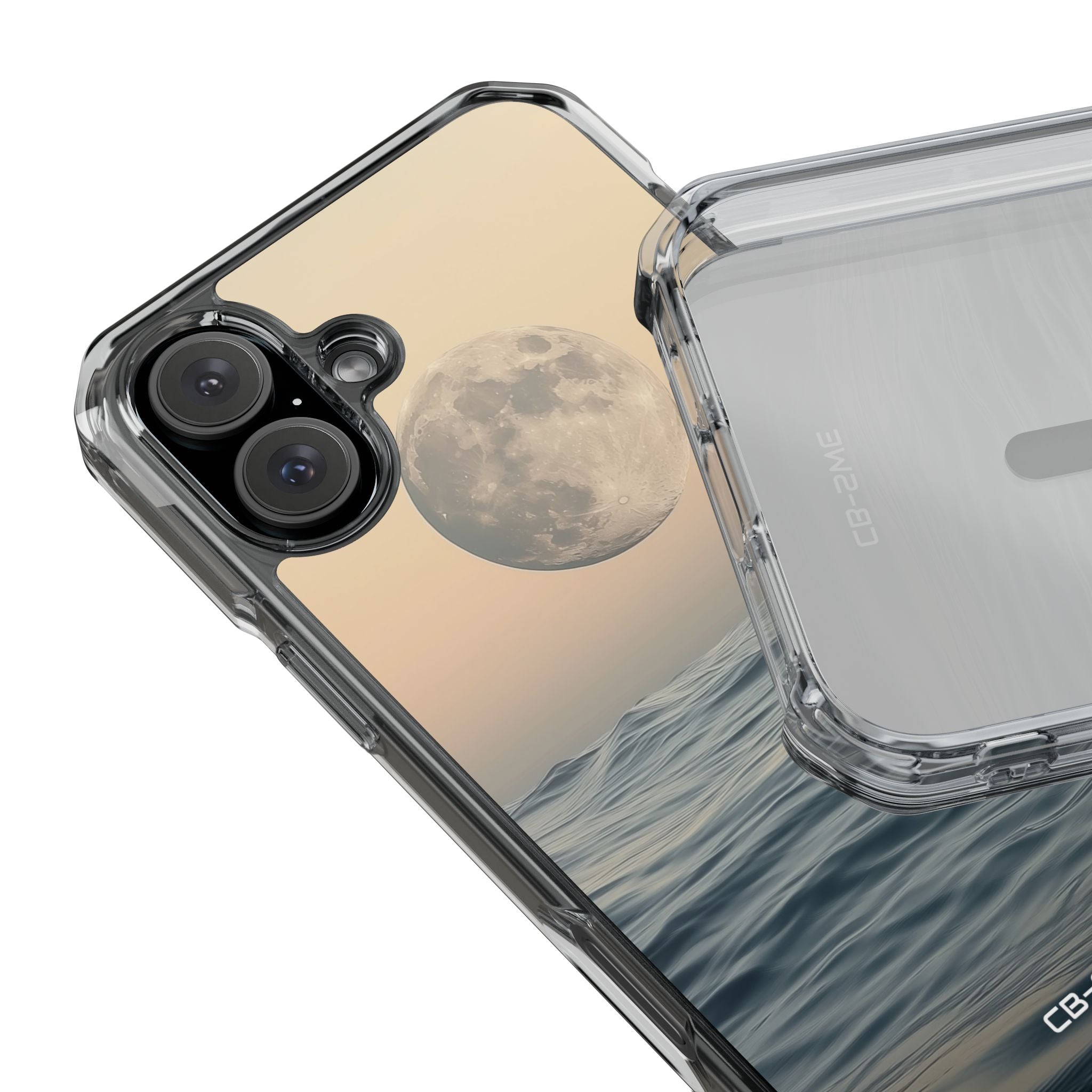 Moon Illuminates Waves iPhone Case - Impact