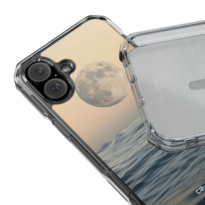 Moon Illuminates Waves iPhone Case - Impact