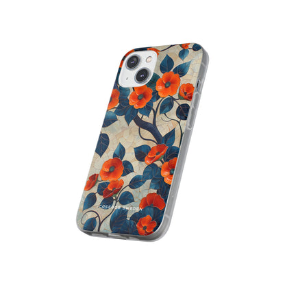 Orange Blossoms Mosaic Harmony iPhone 14 - Flexi Phone Case