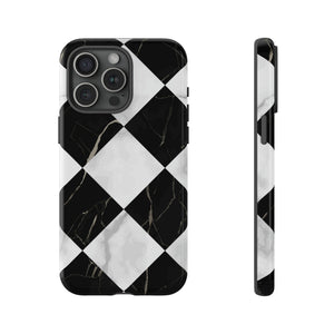 Check Marble - Protective Phone Case