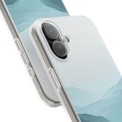 Teal Mist Mountains iPhone 16 Plus Case - Soft