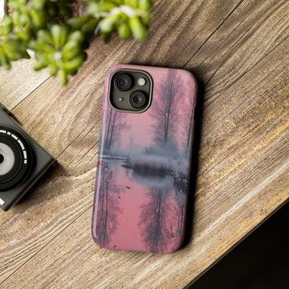 Pink Winter Lake Whisper - Protective Phone Case