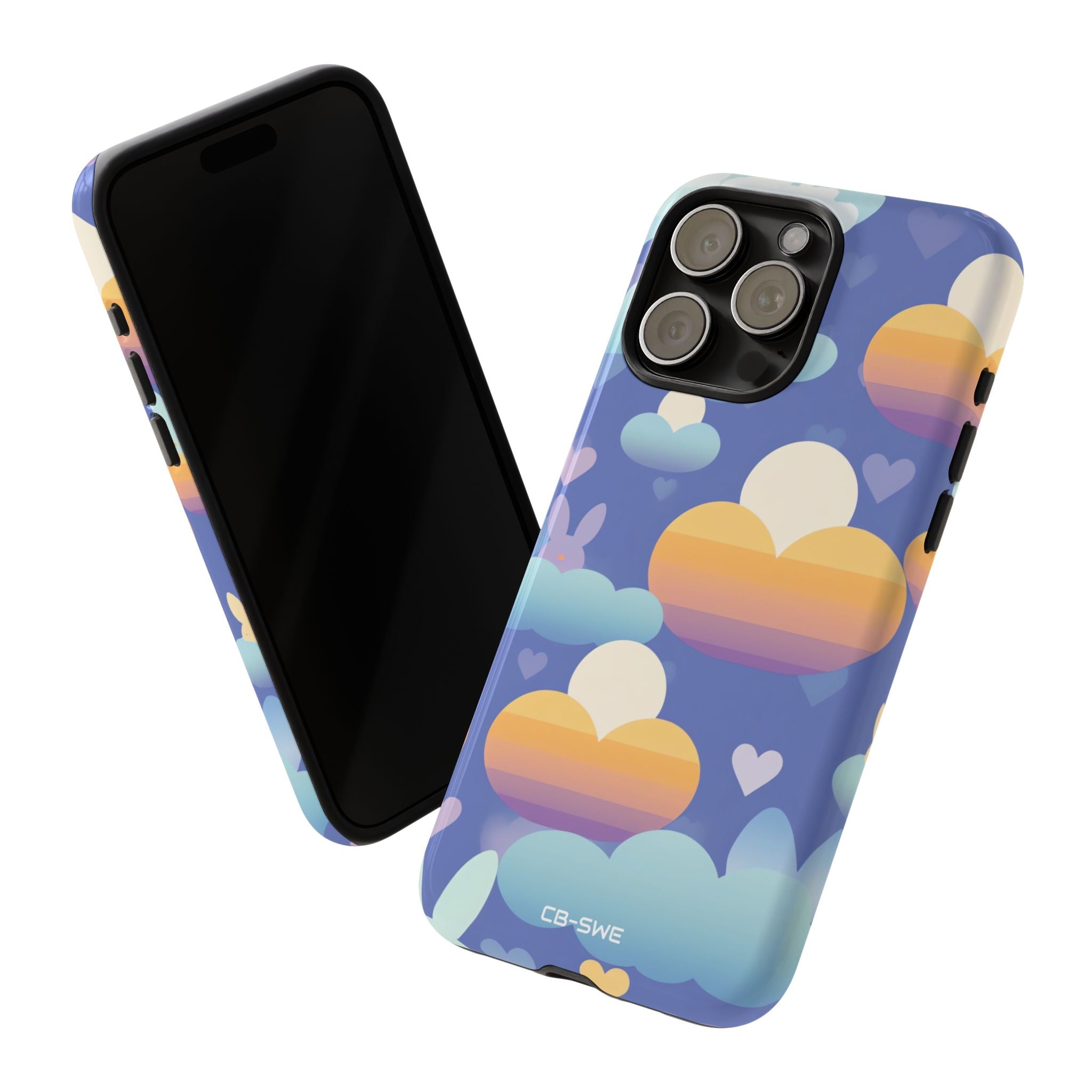 Bunnies Dance Among Clouds - iPhone Case
