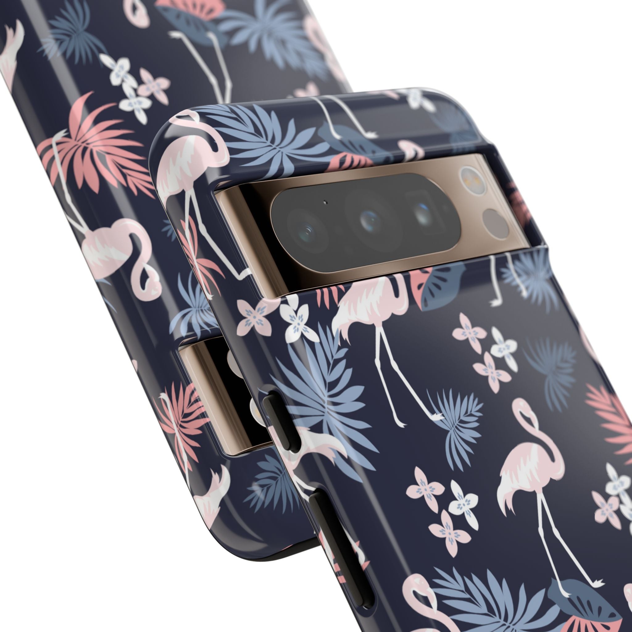 Flamingos Dance Playfully - Google Pixel Case