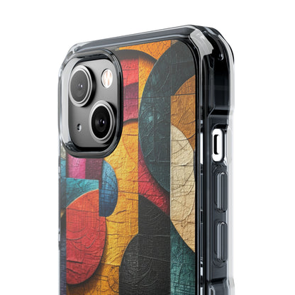 Vibrant Geometric Art - Clear Impact iPhone 14 Phone Case