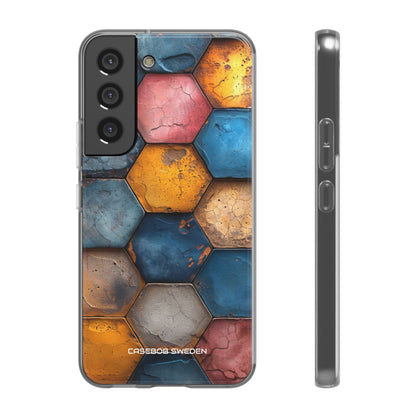 Rustic Geometric Tiles - Flexi Samsung S22 Phone Case