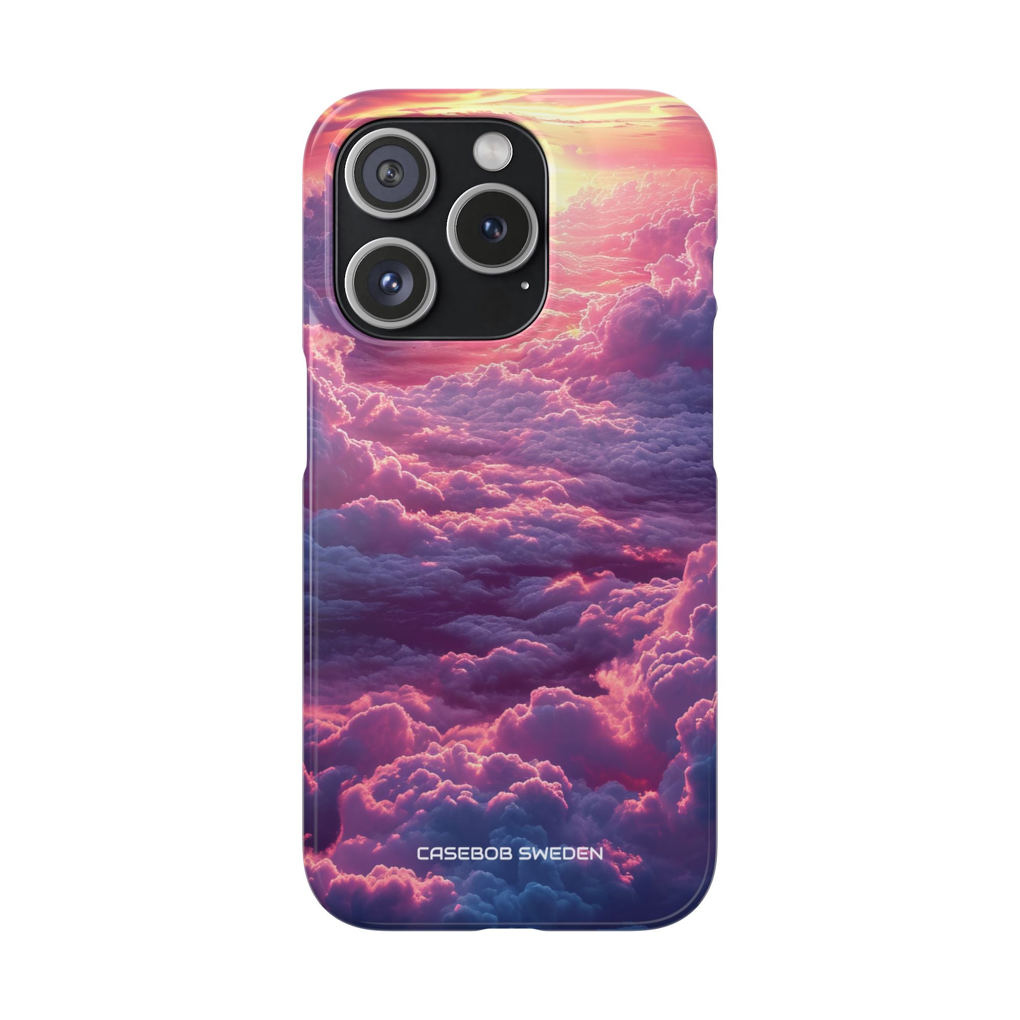 Pink Purple Clouds - Slim iPhone 15 Phone Case