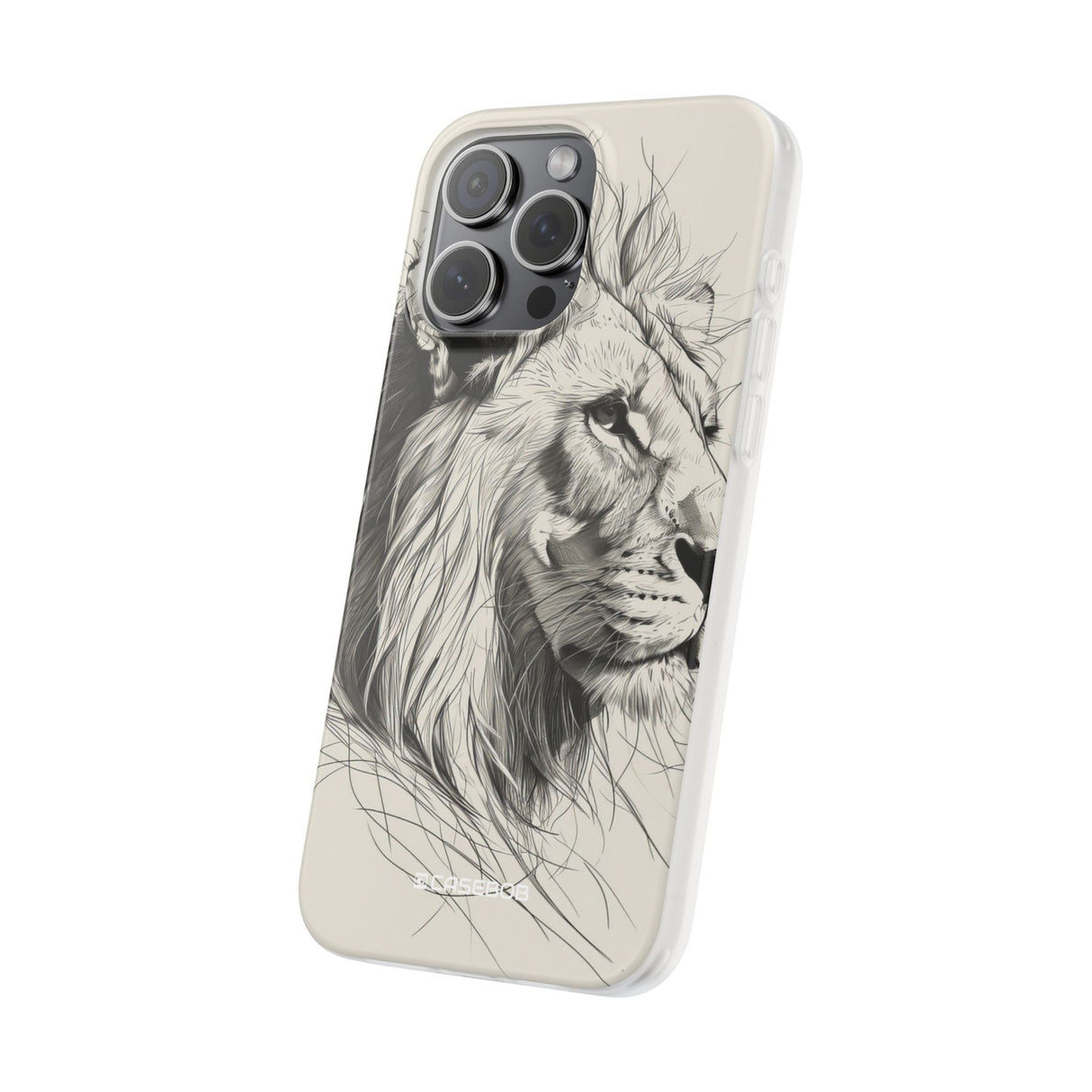 Majestic Linework Lion | Flexible Phone Case for iPhone