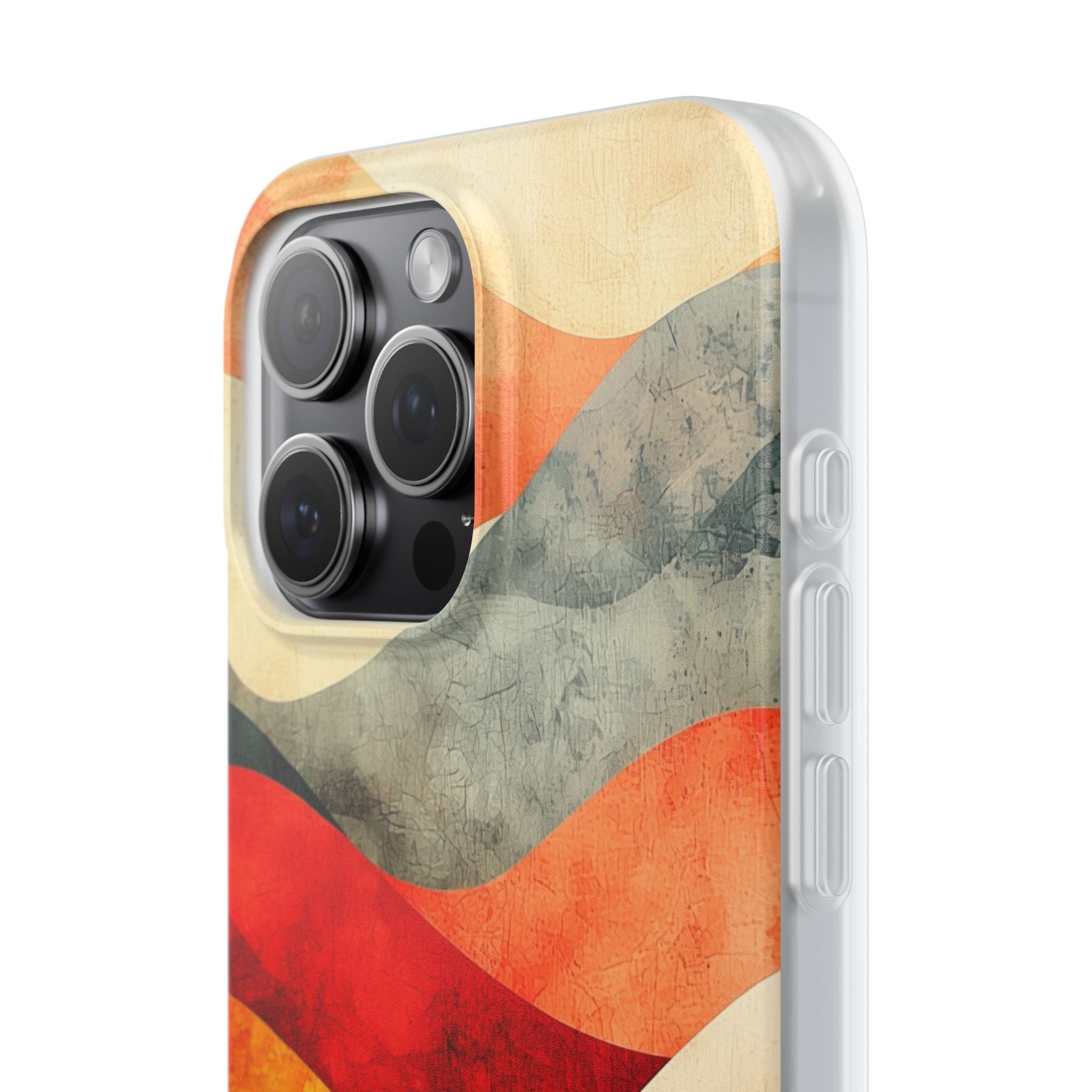 Cracked Wave Sunset iPhone 15 Pro Max Case - Soft
