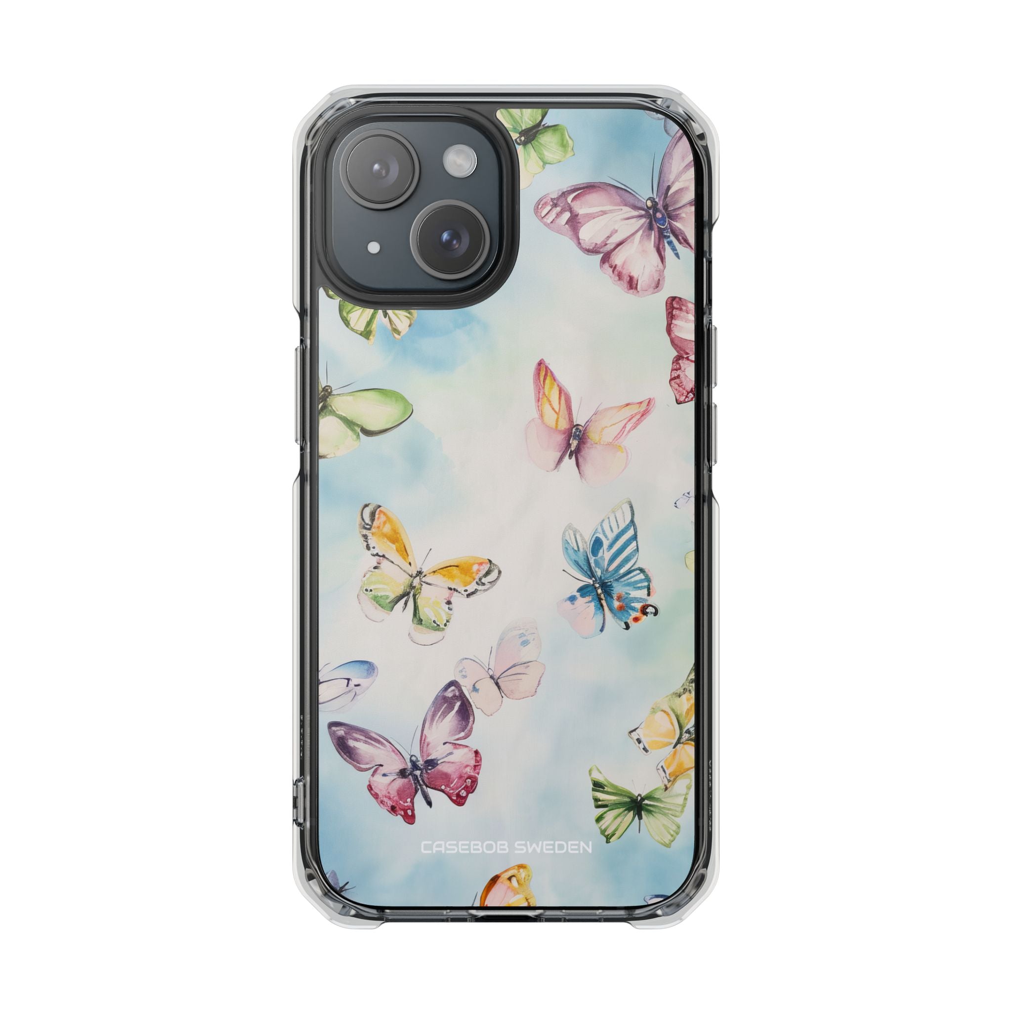 Watercolor Butterfly Bliss - Clear Impact iPhone 15 Phone Case