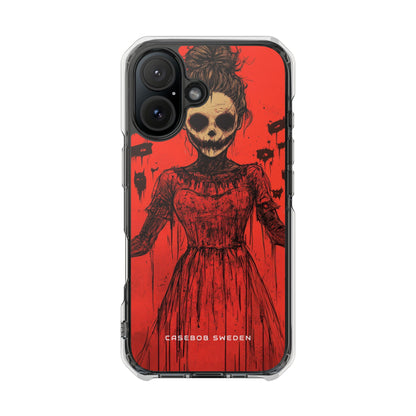 Haunting Scarlet Descent iPhone 16 - Clear Impact Phone Case