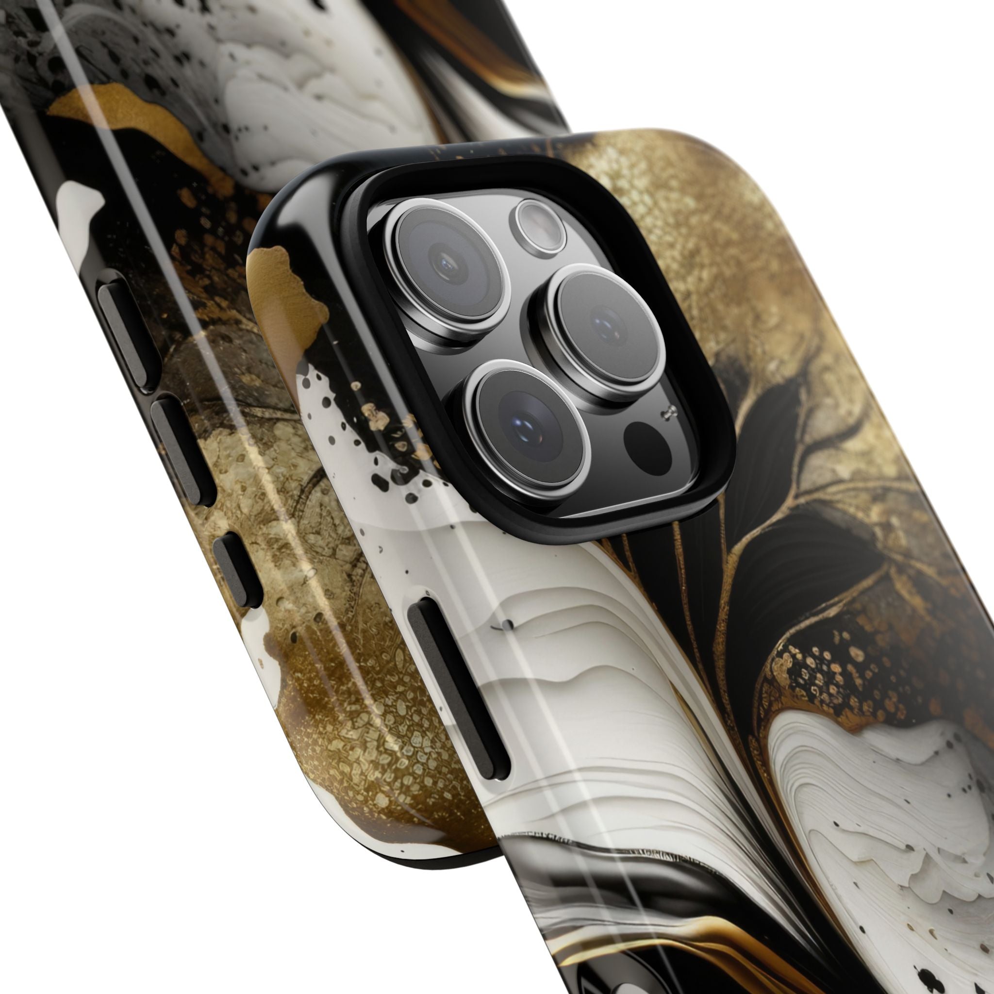 Gold Swirl Elegance - iPhone Case