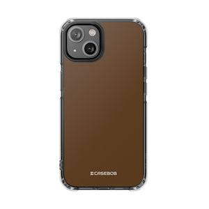 Dark Brown | Phone Case for iPhone (Clear Impact Case - Magnetic)