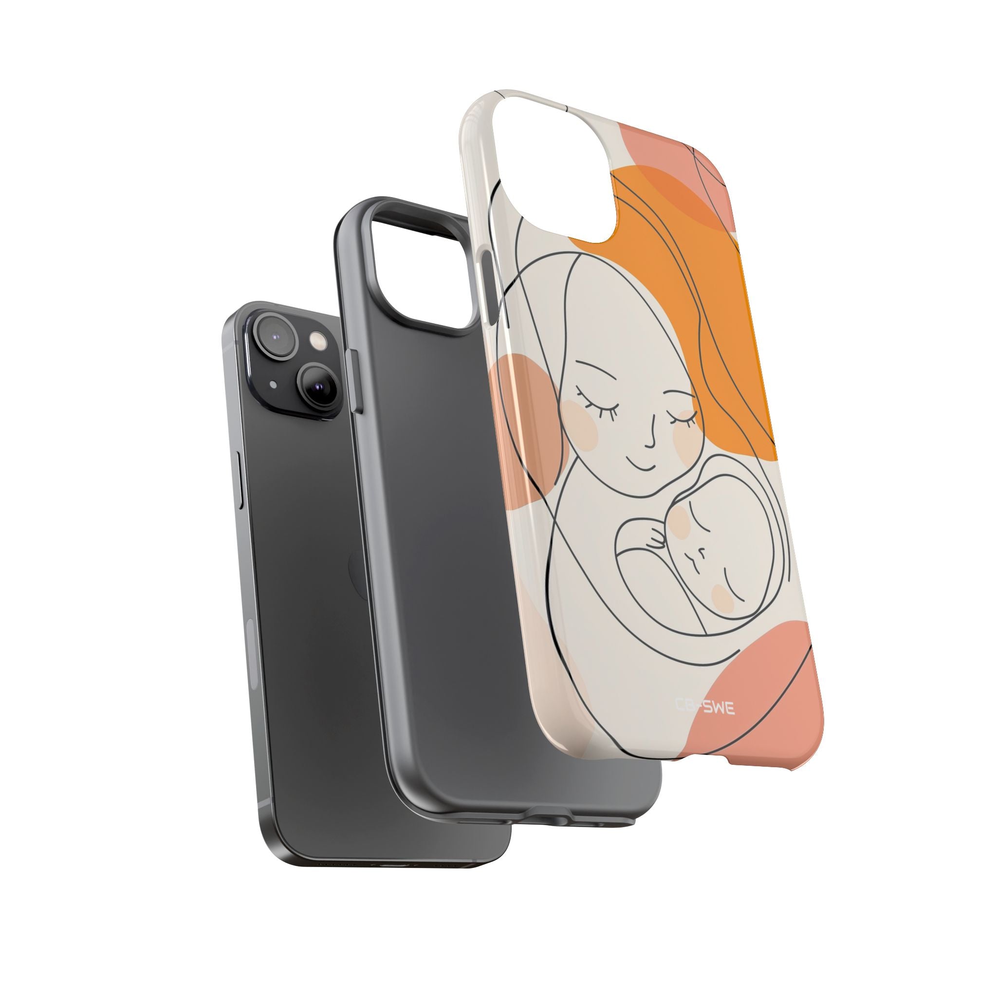 Mother Embraces Child - iPhone Case