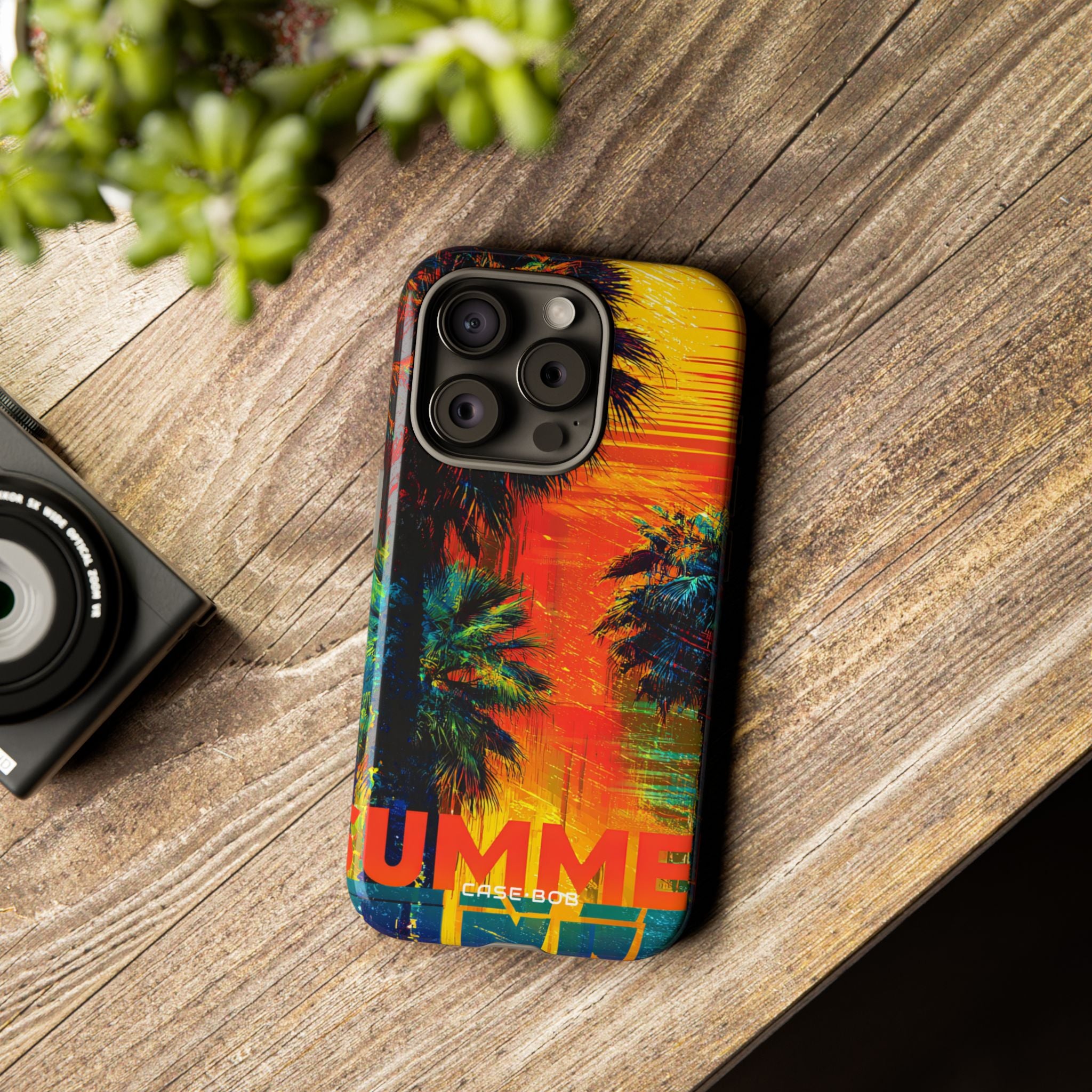 Tropical Sunburst iPhone 15 Pro Case - Tough