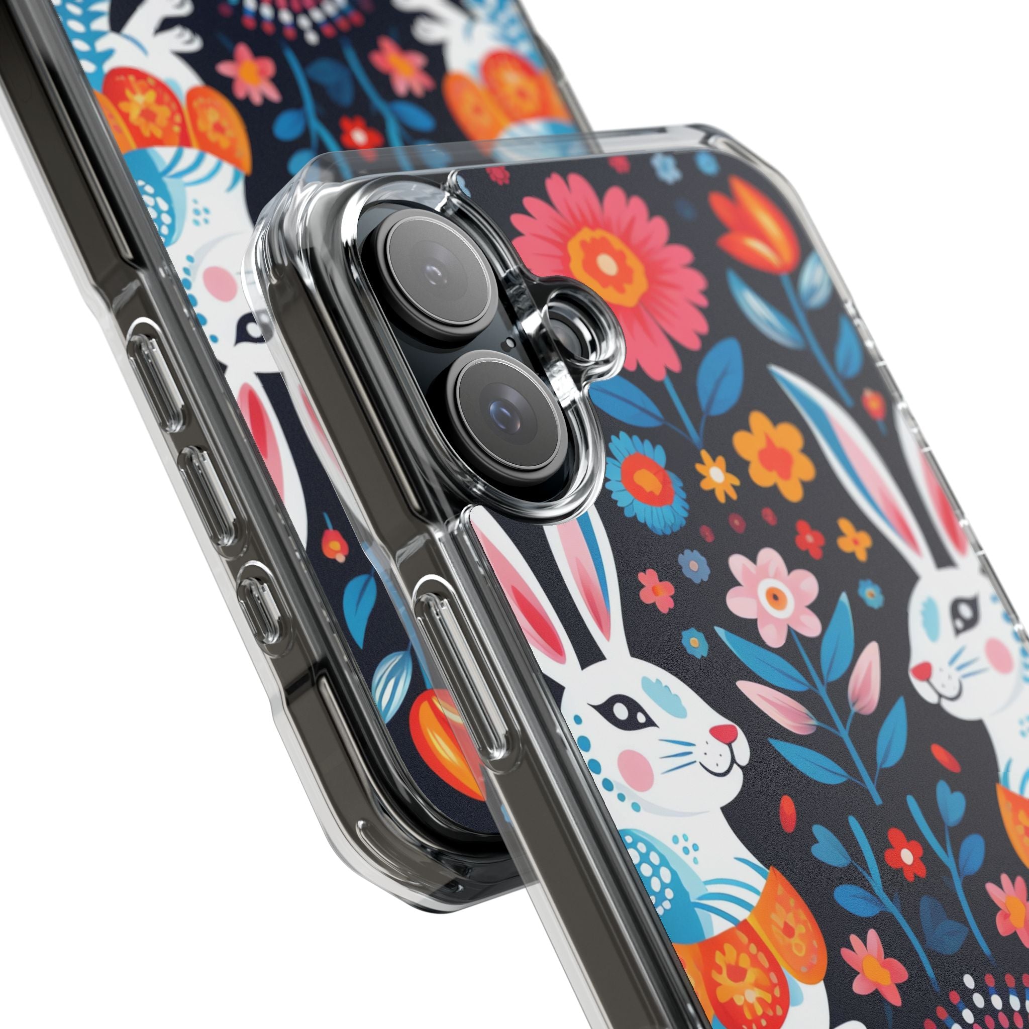 Bunnies Hop Flowers iPhone Case - Impact