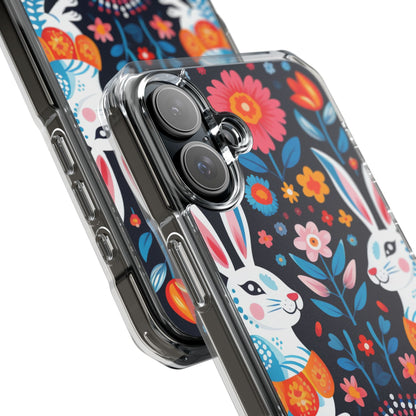 Bunnies Hop Flowers iPhone Case - Impact