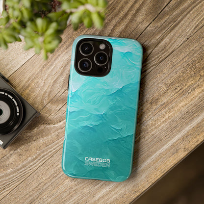 Soothing Aqua Currents iPhone 16 - Tough