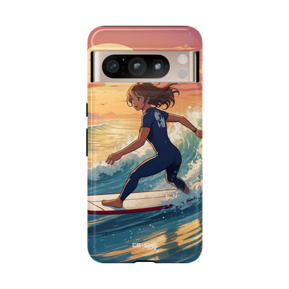 Surfing Into Sunset - Google Pixel Case