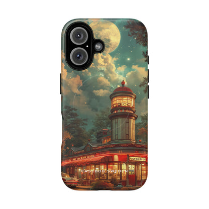 Vintage Moonlit Diner Fantasy iPhone 16 | Tough+ Phone Case