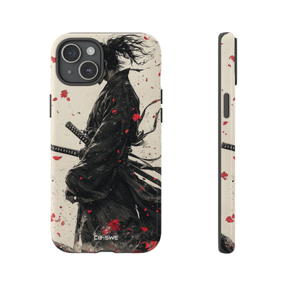 Falling Samurai Petals - iPhone Case