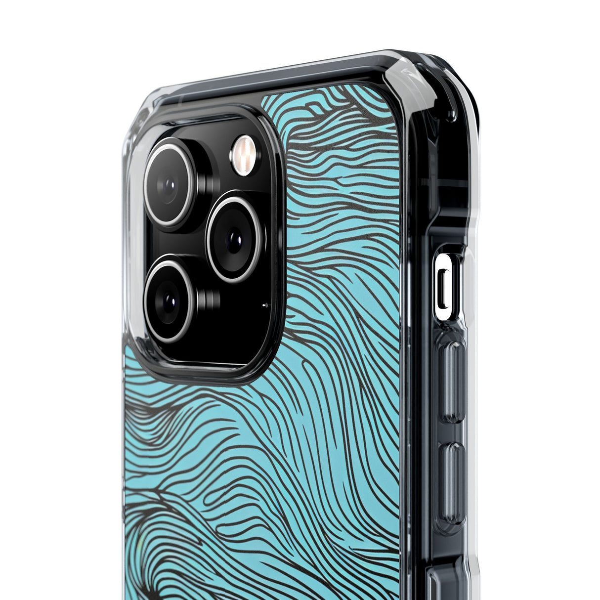 Wavy Serenity - Phone Case for iPhone (Clear Impact - Magnetic)