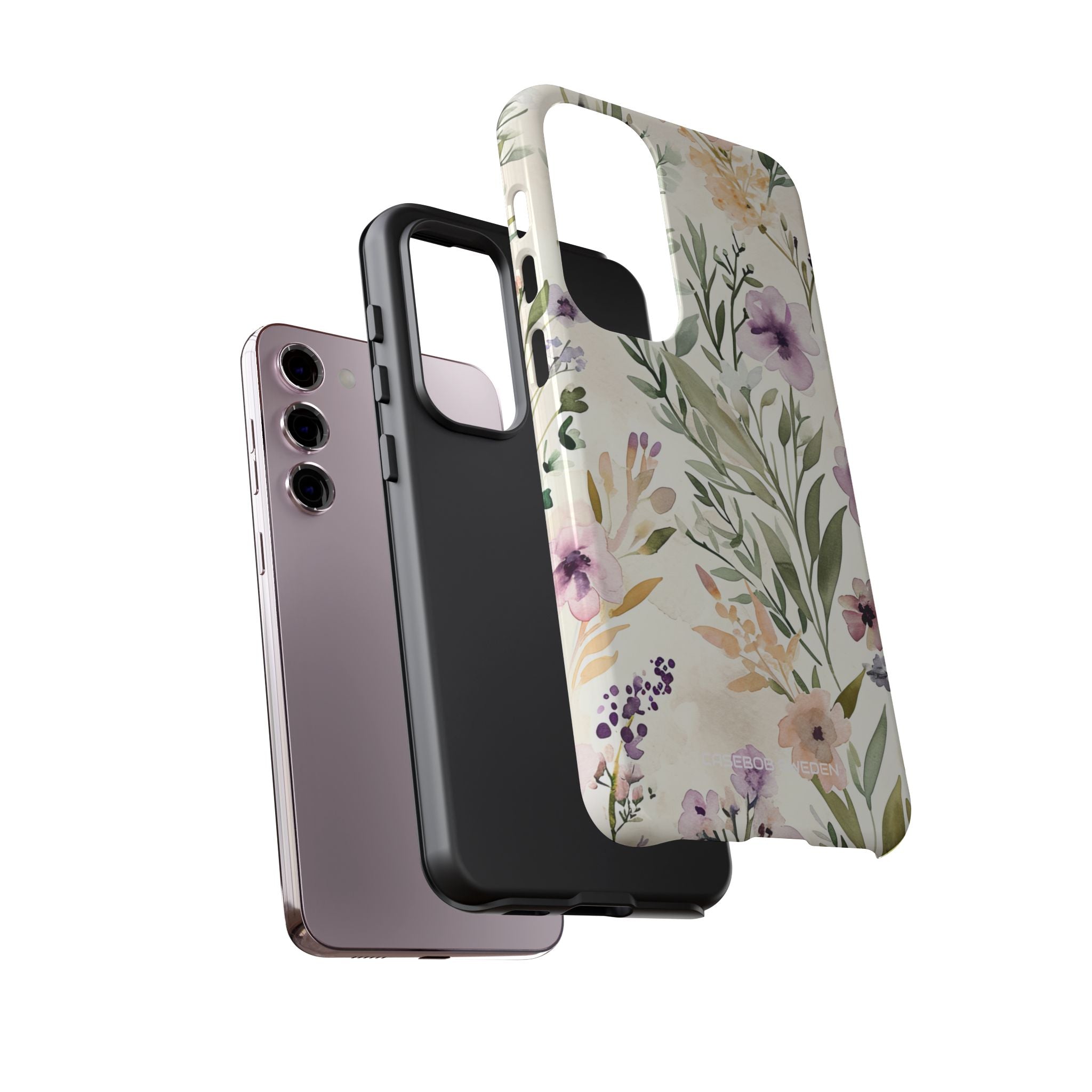 Soft Green Lavender Floral Pattern - Tough Samsung S23 Phone Case