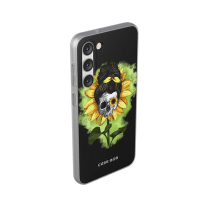 Sunflower Skull Samsung S23 Plus Case - Soft