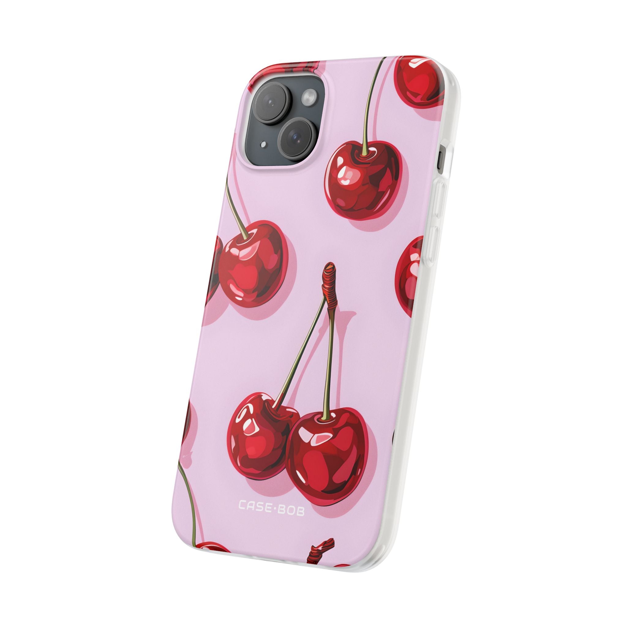Glossy Cherry Burst iPhone 15 Plus Case - Soft