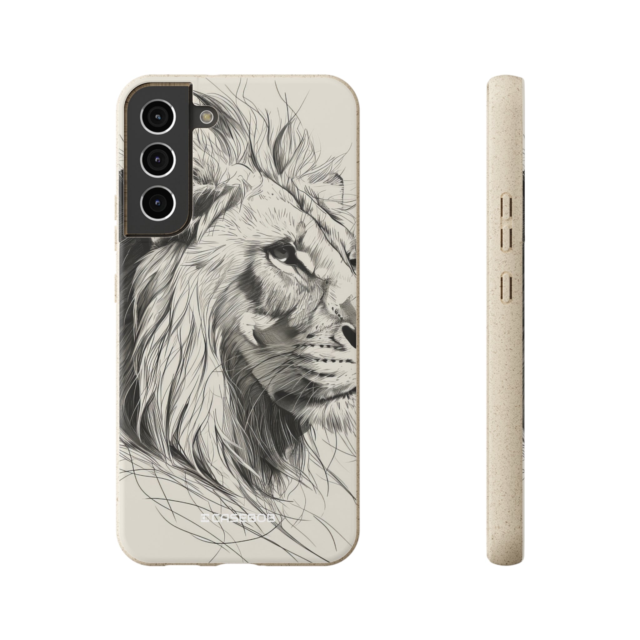 Majestic Linework Lion | Biodegradable Phone Case