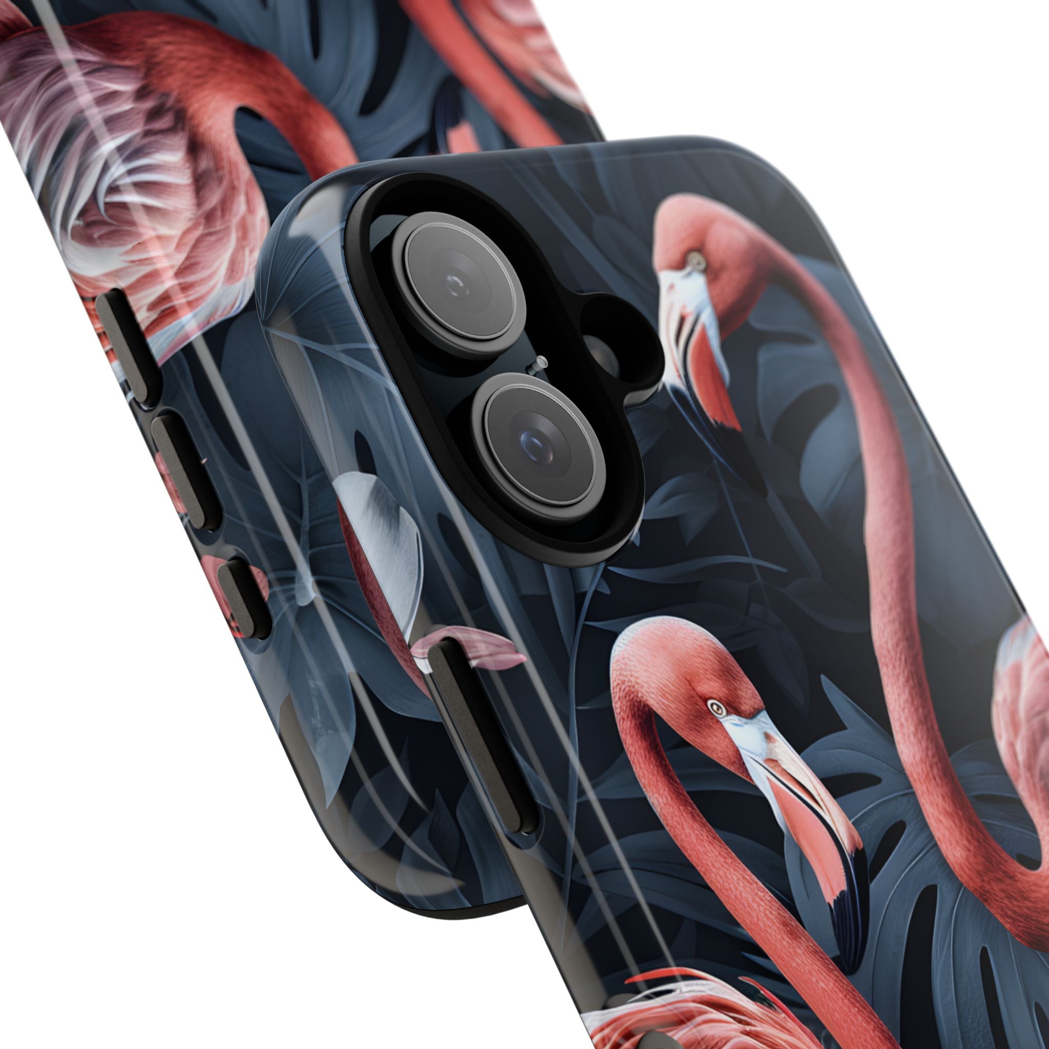 Flamingos Embrace Nature - iPhone Case