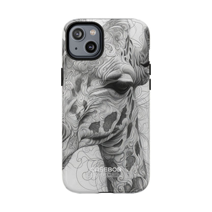 Swirling Giraffe Art iPhone 14 - Tough+